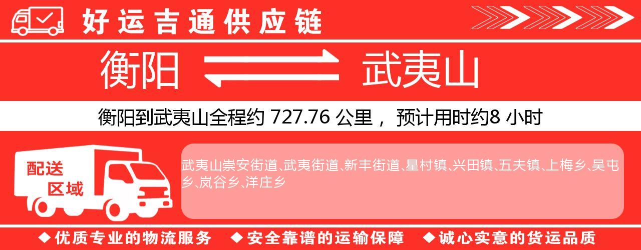 衡阳到武夷山物流专线-衡阳至武夷山货运公司
