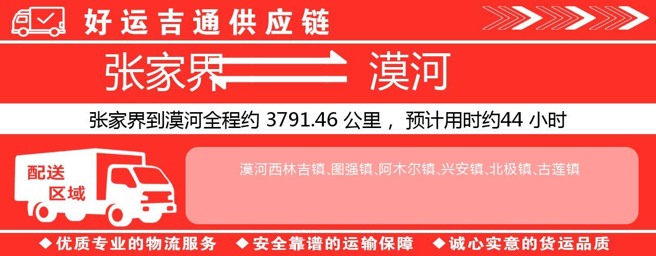 张家界到漠河物流专线-张家界至漠河货运公司