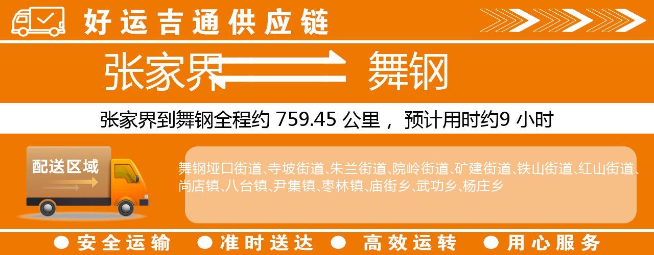 张家界到舞钢物流专线-张家界至舞钢货运公司