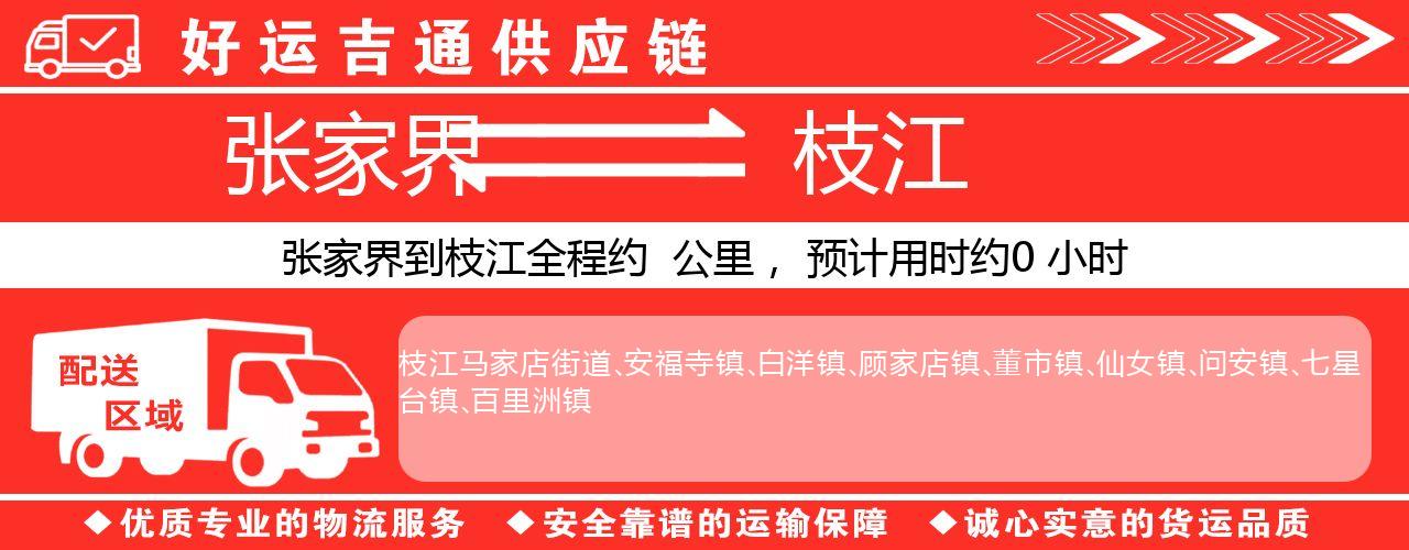 张家界到枝江物流专线-张家界至枝江货运公司