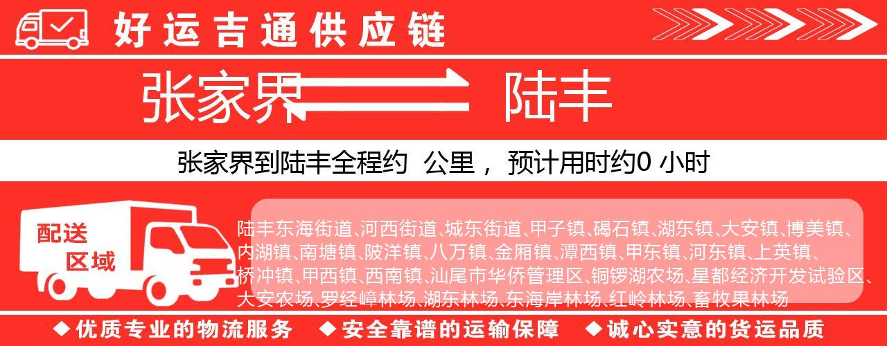 张家界到陆丰物流专线-张家界至陆丰货运公司